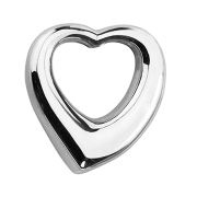 Pendant heart silver