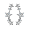 Orecchino Ear Climber argento con cristalli a stella argento