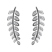 Earring Ear Climber silver with olive leaf