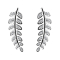 Boucle doreille Ear Climber argent avec feuille dolivier