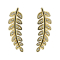 Boucle doreille Ear Climber doré avec feuille dolivier