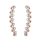 Earring Ear Climber rose gold with squares and crystal