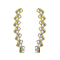 Boucle doreille Ear Climber doré avec carrés et cristal