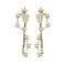 Earring Ear Climber gold-plated with seven crystals