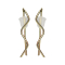 Earring Ear Climber gold-plated with wire wave