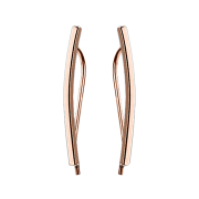 Earring Ear Climber rose gold with curved bar