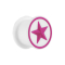 Plug weiss mit violetten Stern