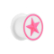 White plug with pink star