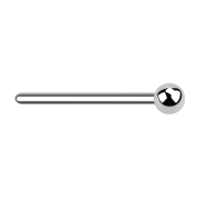 Bend nose stud silver with ball