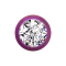 Micro ball violet with crystal silver