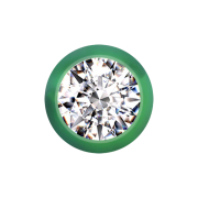 Micro sfera verde con cristallo argento