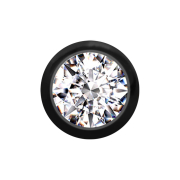 Micro sfera nera con cristallo argento