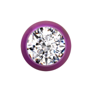 Purple ball with silver crystal