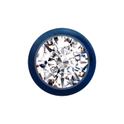 Dark blue ball with silver crystal