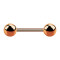 Micro Barbell or rose avec deux boules