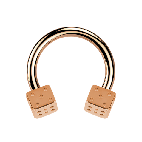 Circular Barbell or rose avec deux cubes