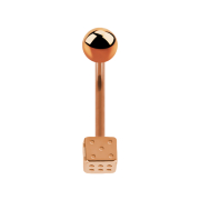 Banane rosegold mit Kugel und Würfel