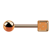 Barbell rose gold with ball and cube