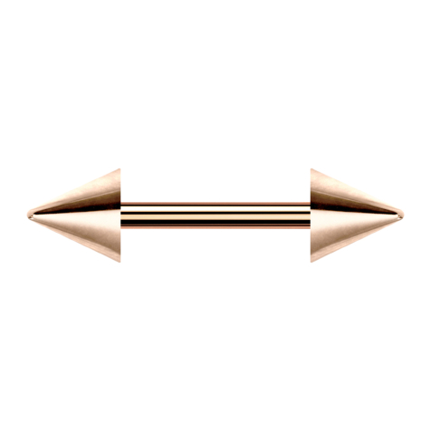 Barbell rose gold with two cones