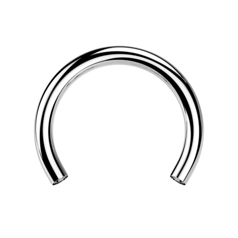 Asta Micro Circular argentata con filettatura interna da 0,9 mm