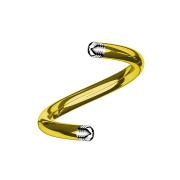 Micro spiral rod gold-plated