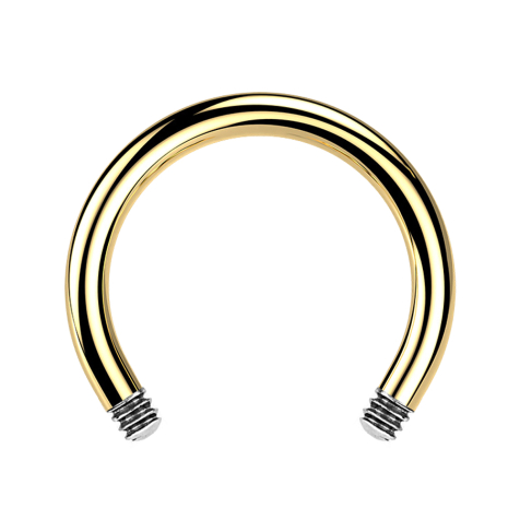 Gold-plated circular barbell bar