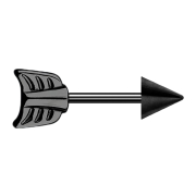 Micro Barbell noir avec cône et flèche
