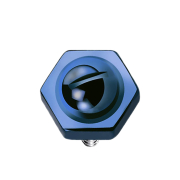 Dermal Anchor hexagon nut dark blue
