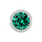 Palla Chiusura a sfera argento con cristallo turchese