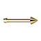 Straight gold-plated nose stud with cone