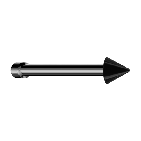 Nose stud straight black with cone