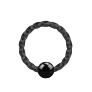 Micro Ball Closure anneau tressé noir