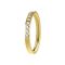 Gold-plated ring with eight crystals