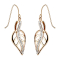 Ohrring rosegold Blatt mit Kristallen