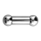 Barbell silver con due palline