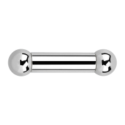Barbell internal thread silver with two balls