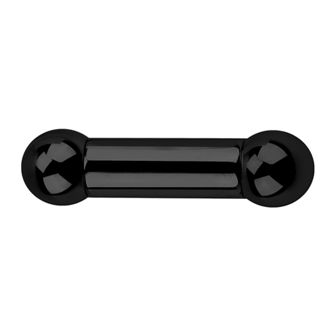 Barbell black with two balls