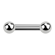 Barbell Innengewinde silber mit zwei Kugeln