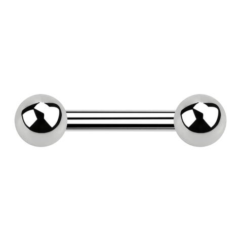 Barbell filetto interno argento con due palline