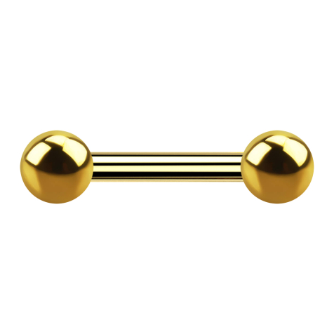 Gold-plated barbell internal thread with two balls