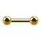 Gold-plated barbell internal thread with two balls