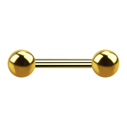Gold-plated barbell internal thread with two balls