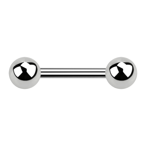 Barbell Innengewinde silber mit zwei Kugeln