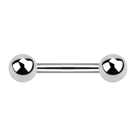 Barbell argent avec deux boules