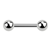 Barbell femelle argent avec deux billes