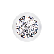 Micro boule transparente avec cristal argenté