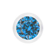 Micro sfera trasparente con cristallo azzurro