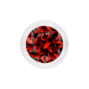 Micro sfera trasparente con cristallo rosso