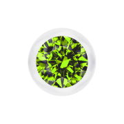 Micro boule transparente avec cristal vert clair