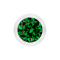 Micro boule transparente avec cristal vert